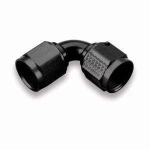AN FEMALE TO AN FEMALE - 90° - ALLOY - BLACK