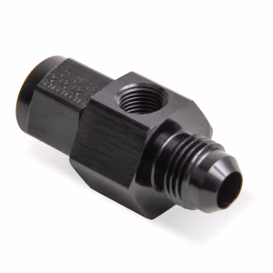 AN MALE TO AN FEAMLE - 1/8 PORT - STR - ALLOY - BLACK