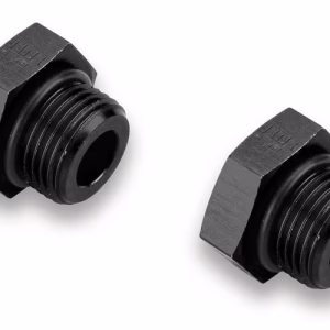 AN MALE PORT PLUG - ALLOY - BLACK
